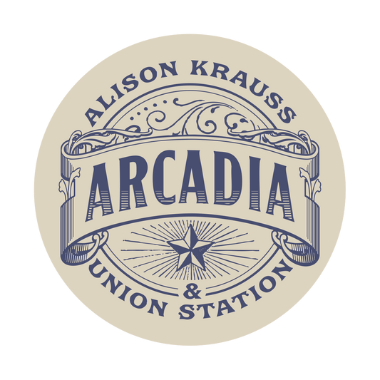 Arcadia Beige Round Sticker