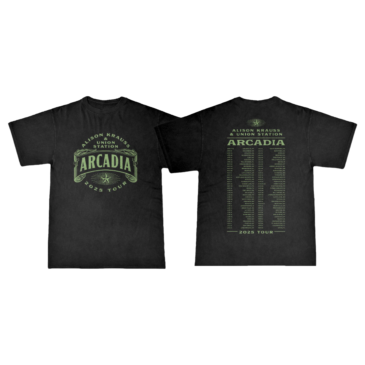 Arcadia Alison Krauss 2025 Black Tour Tee