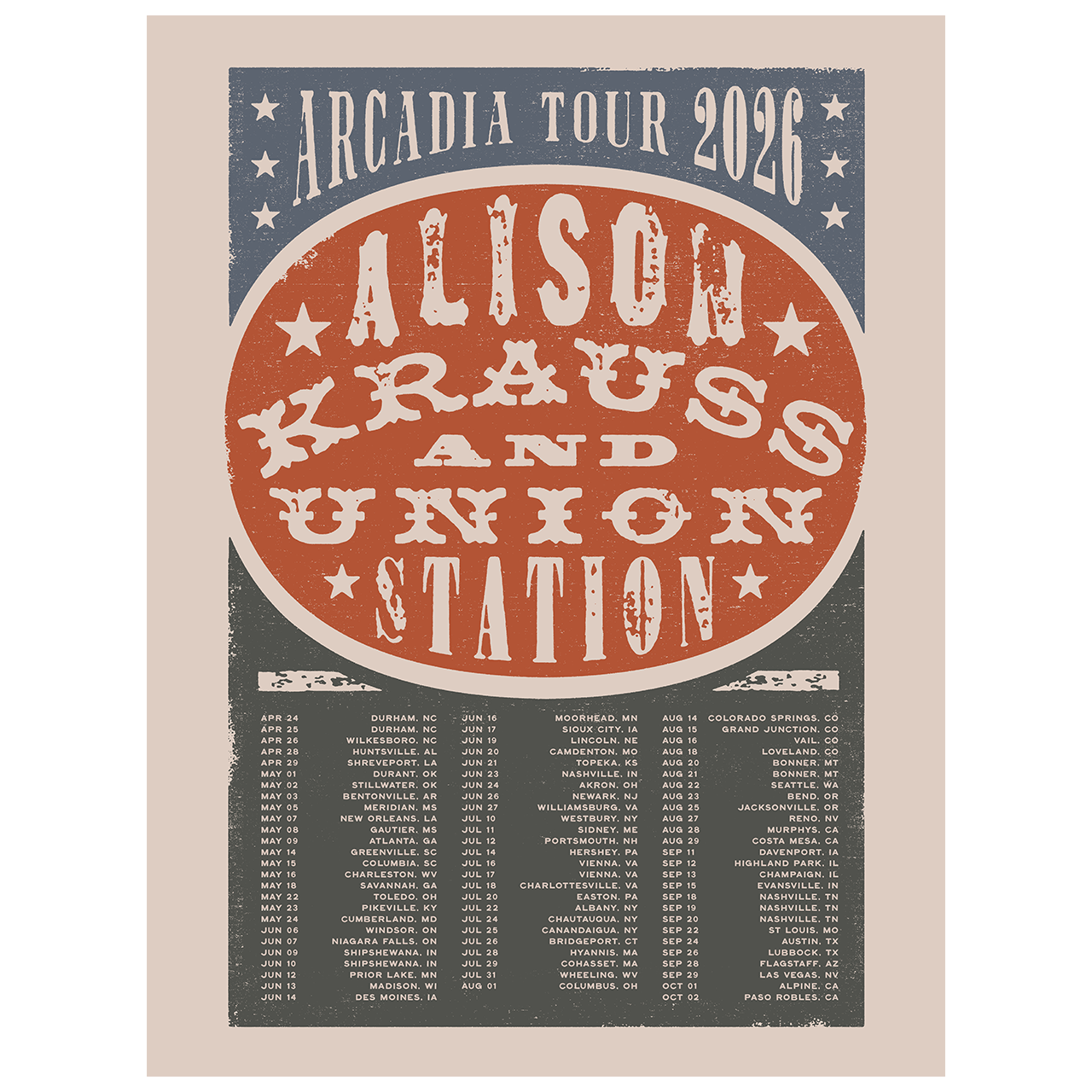 Spring 2026 Tour Poster